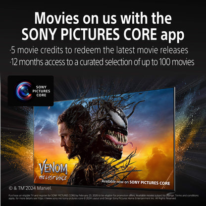 Sony | BRAVIA 5 | 85 inch | XR Processor | Mini LED | 4K Ultra HD | High Dynamic Range (HDR) | Smart TV (Google TV)
