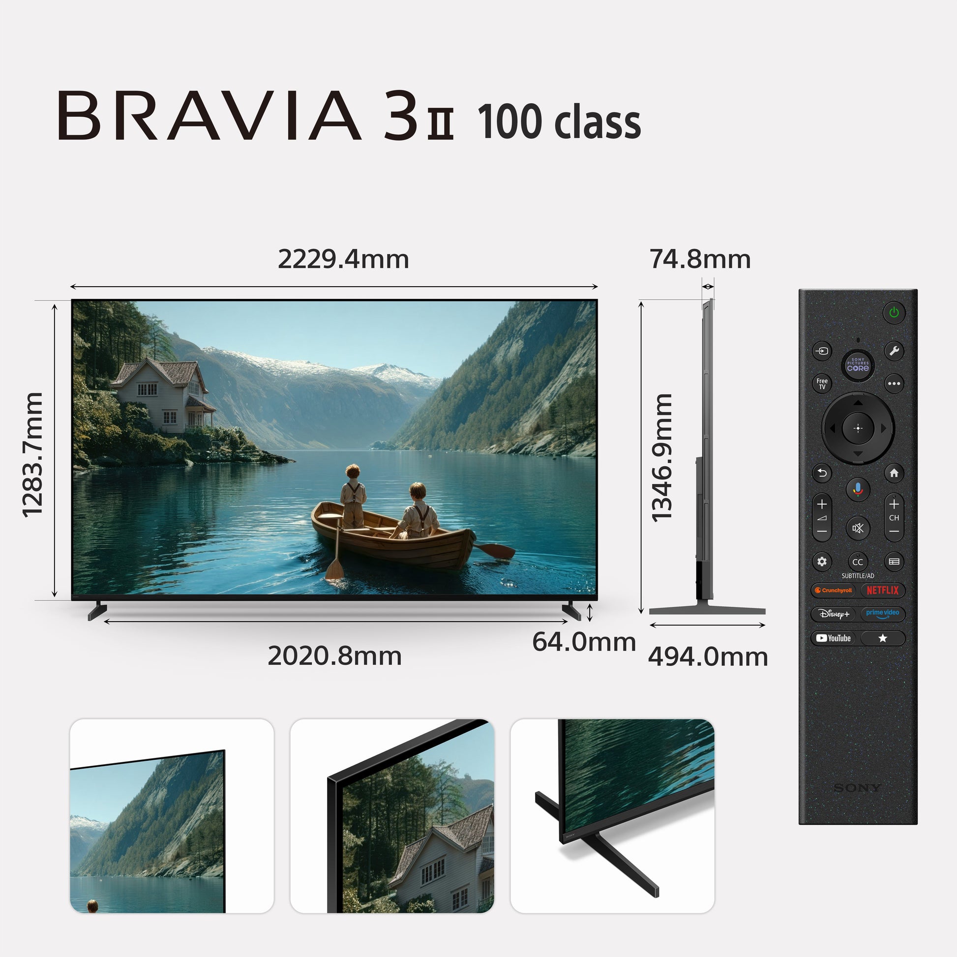 Sony BRAVIA 3 II 100 Inch 4K Google TV, 2026 Model | K-100XR30M2