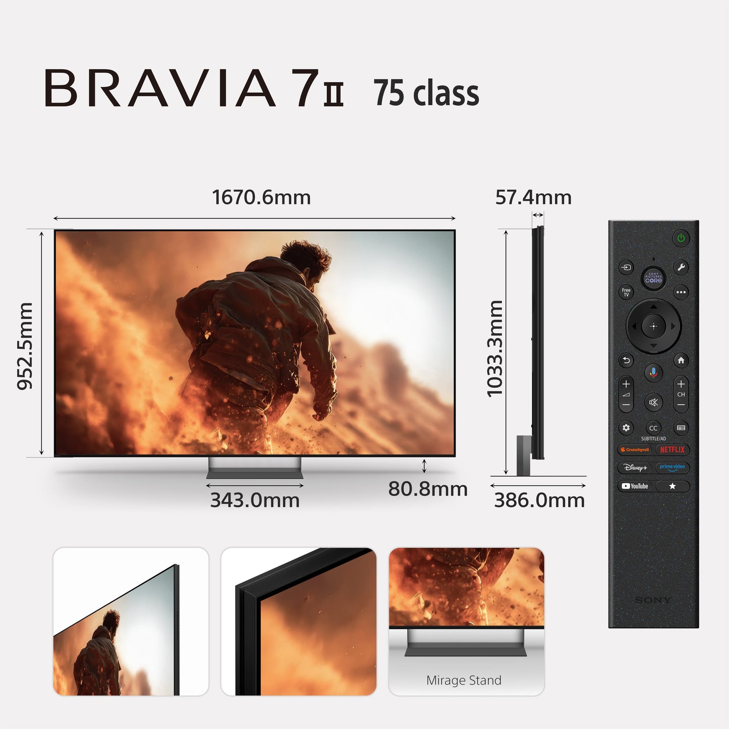 Sony Bravia 7 II True RGB 75 inch TV, 2026 Model | K-75XR70M2