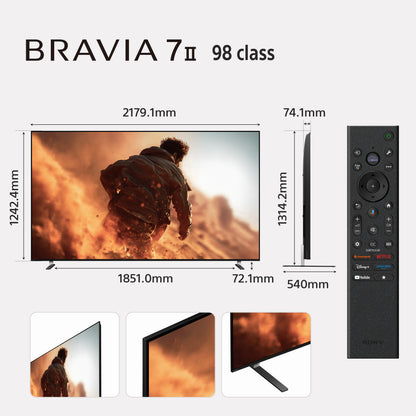 Sony BRAVIA 7 II True RGB 98 inch TV, 2026 Model | K-98XR70M2