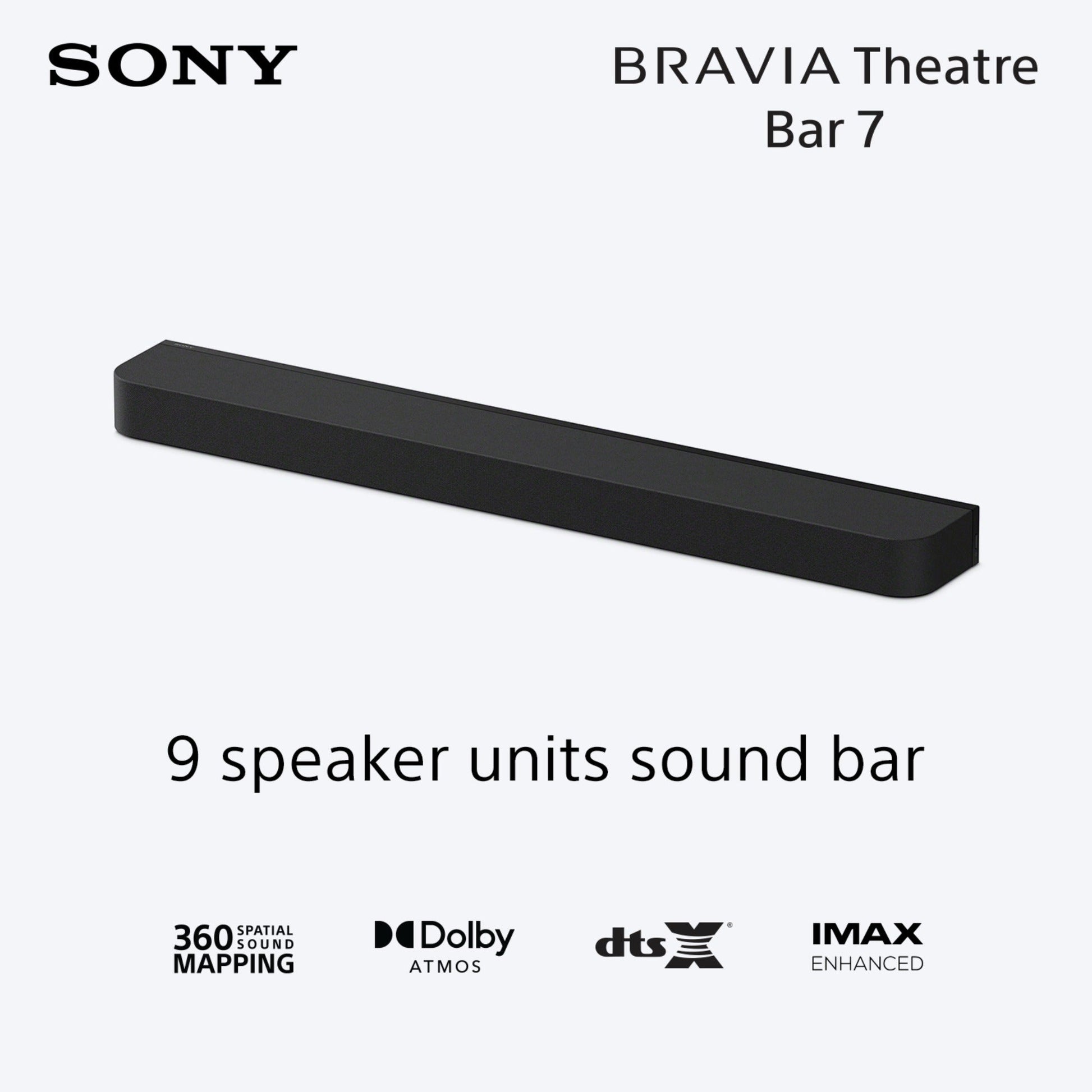 Sony Bravia Theatre Bar 7, Single Soundbar, 9 Speaker Units Surrounded sound by Dolby Atmos®/DTS:X® & IMAX® Enhanced, 2026 Model