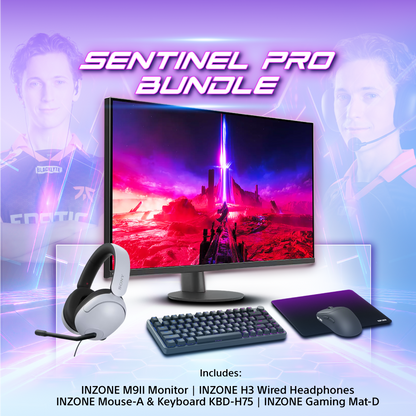 سوني INZONE M9 II | شاشة لعب 4K IPS مقاس 27 بوصة بمعدل 1 مللي ثانية 160 هرتز - حزمة Sentinel Pro Bundle