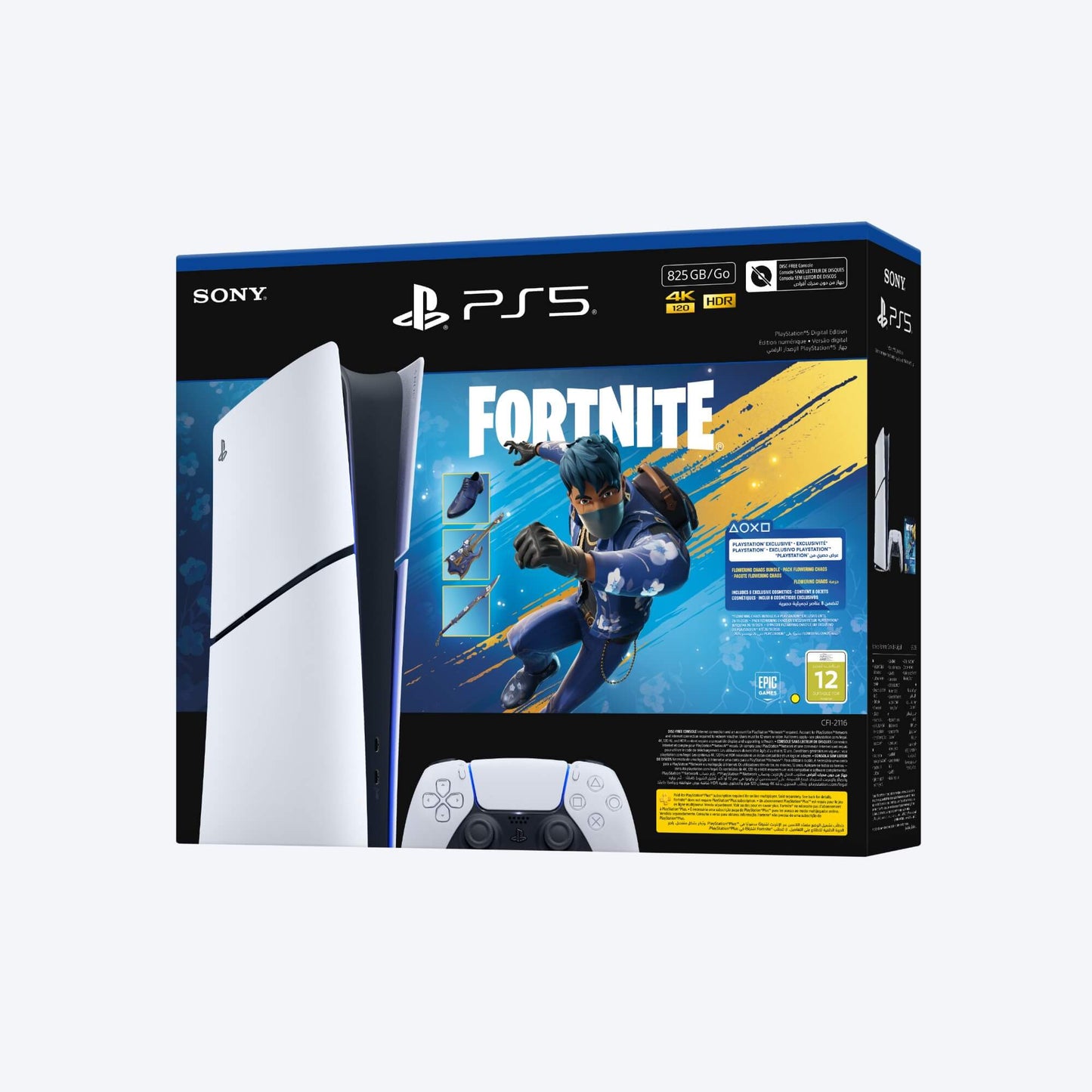 Sony PlayStation®5 Digital Edition 825GB – Fortnite Flowering Chaos Bundle