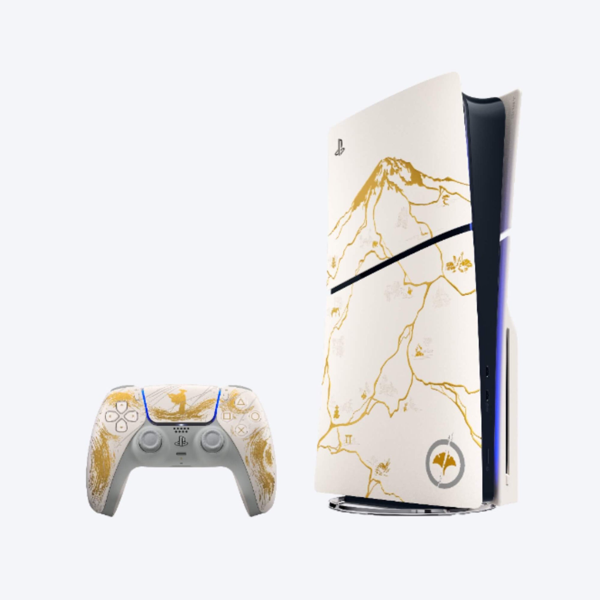 PS5® Console Covers (model group - slim) - Ghost of Yotei Gold Limited Edition