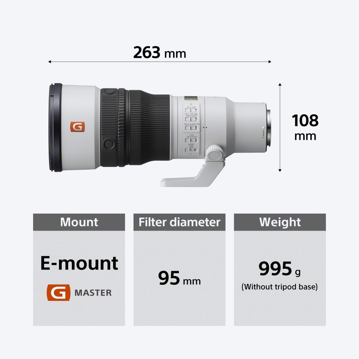Sony FE 600mm F6.3 GM OSS Super-Telephoto Prime Lens | SEL600F63GM